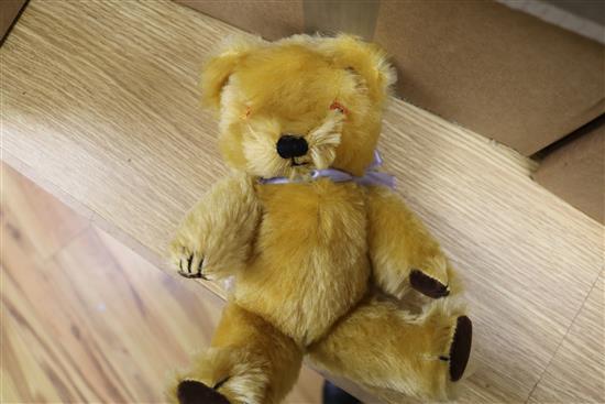 A 1930s Chiltern bear and two Chad Valley bears, tallest 17in.